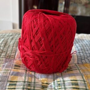 Vibrant Red Yarn Ball